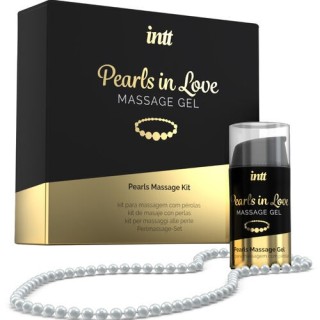 INTT MASSAGE & ORAL SEX - PEARLS IN LOVE – su perlų vėriniu ir silikoniniu geliu