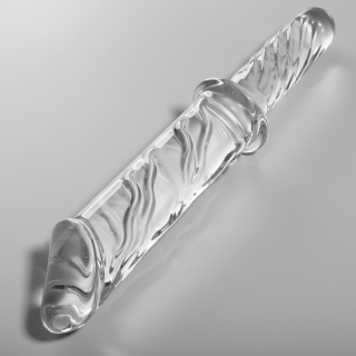 NEBULA serija, „Ibiza“ – 24 modelis, skaidraus borosilikatinio stiklo dildo, 28,5 cm, Ø 5 cm