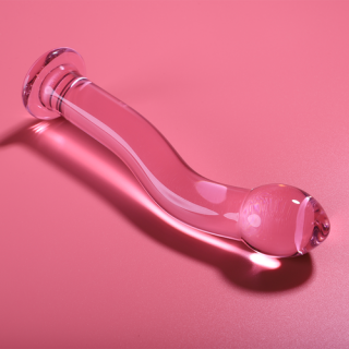 NEBULA SERIES BY IBIZA – 18 modelis, rožinis borosilikatinio stiklo dildo, 18,5 cm, Ø 3,5 cm